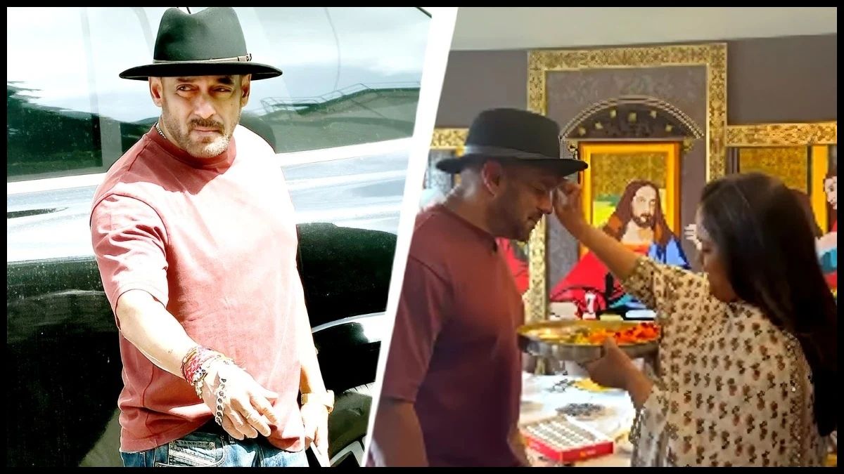 सलमान खान के घर रक्षाबंधन सेलिब्रेशन, अर्पिता ने बांधी राखी तो वायरल हुआ वीडियो