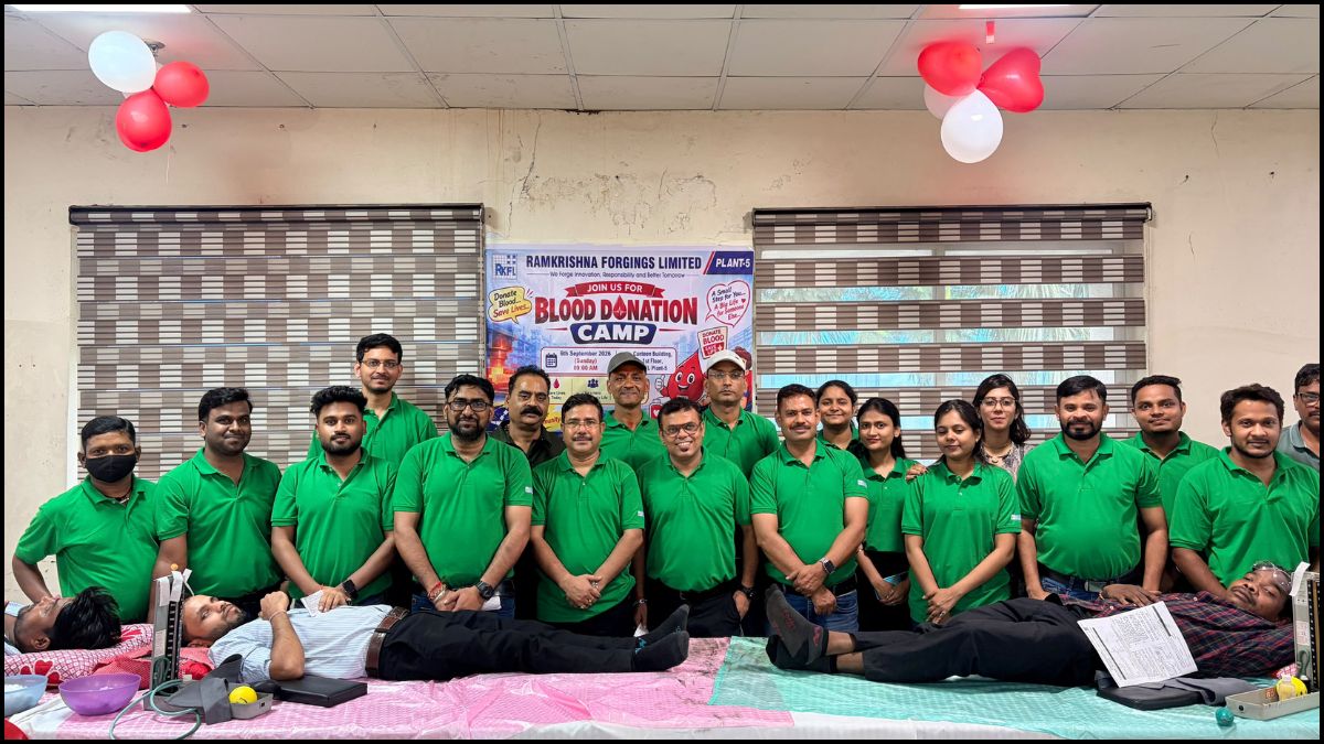 Successful organization of the 10th mega blood donation camp at Ramkrishna Forgings Limited