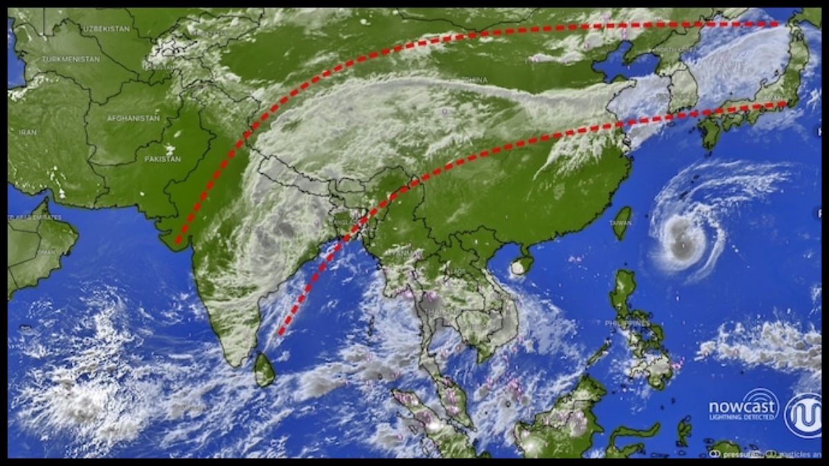 India से Japan तक दिखी ‘Cloud Highway’, Satellite Image में नजर आया हजारों KM लंबा बादलों का रास्ता