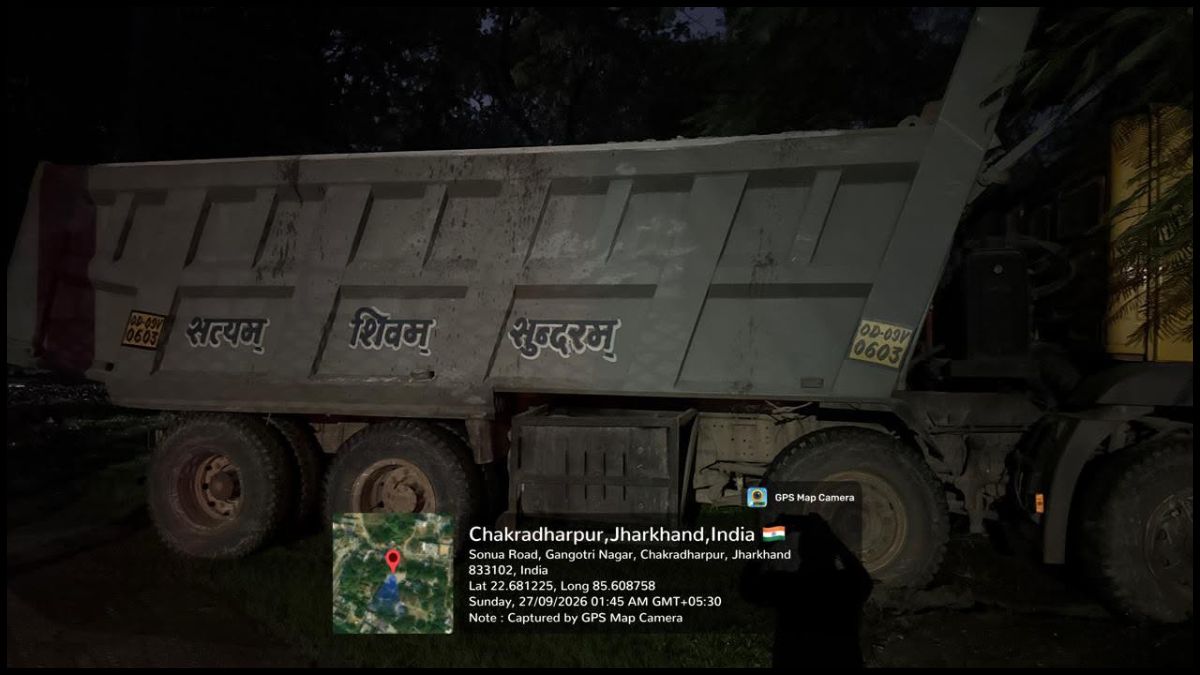 पश्चिमी सिंहभूम में अवैध खनिज परिवहन पर कार्रवाई, गिट्टी लदे दो वाहन जब्त