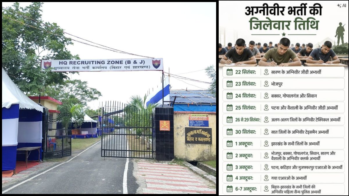 दानापुर में कल 22 सितंबर से अग्निवीर भर्ती रैली:11,295 अभ्यर्थी होंगे शामिल, बारिश को देखते हुए सड़क पर होगी दौड़