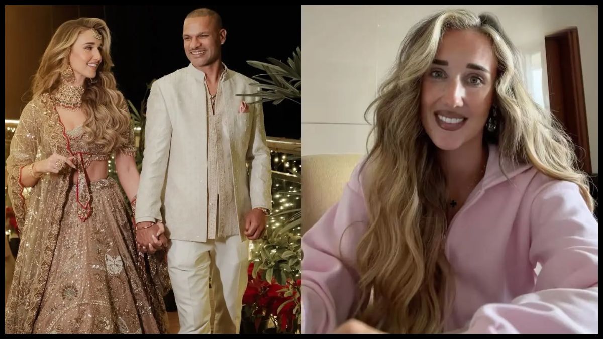 Shikhar Dhawan Wife Sophie Shine: शिखर धवन की पत्नी सोफी शाइन का पहला करवाचौथ, लाल साड़ी में दिखा देसी अंदाज
