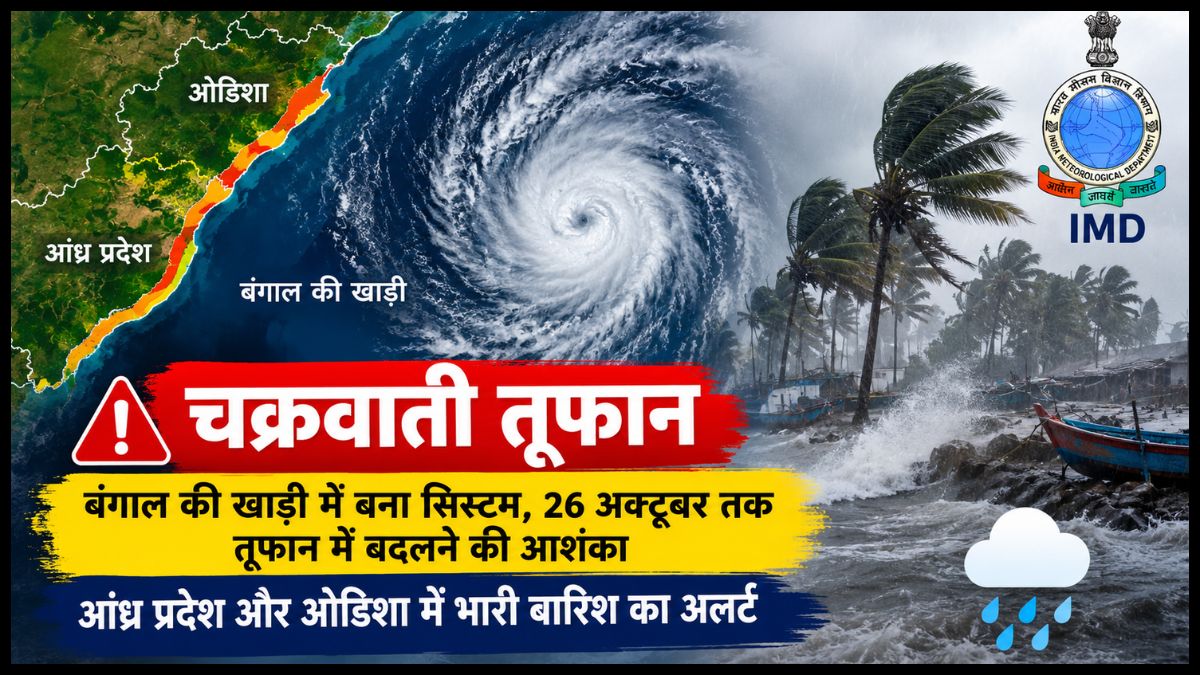 बंगाल की खाड़ी में उठेगा चक्रवाती तूफान, आंध्र प्रदेश और ओडिशा में भारी बारिश का अलर्ट