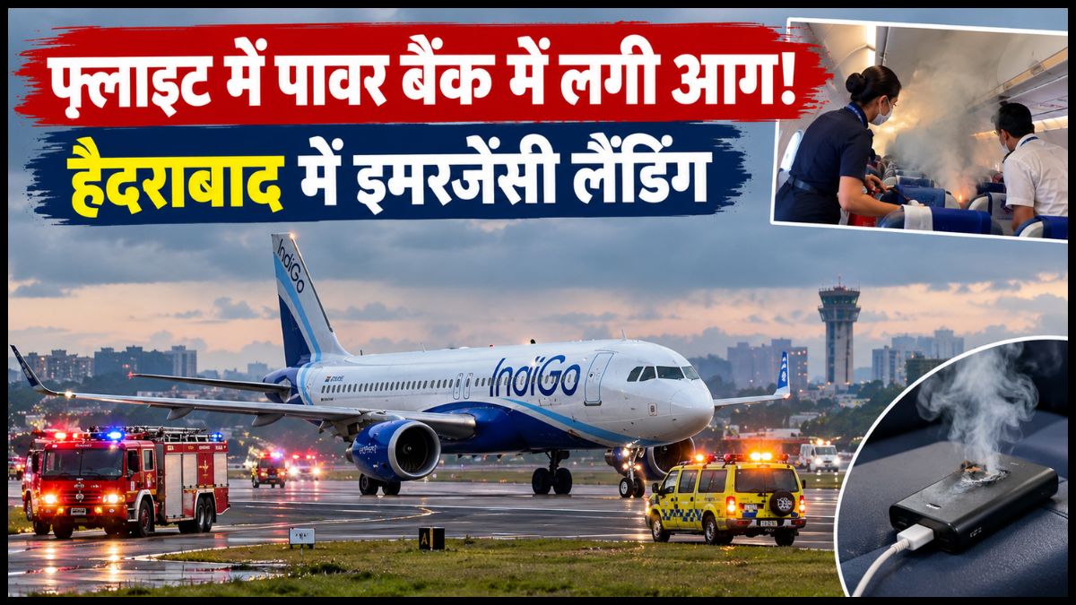 IndiGo Flight Emergency Landing: पावर बैंक में लगी आग, दिल्ली-चेन्नई फ्लाइट की हैदराबाद में इमरजेंसी लैंडिंग