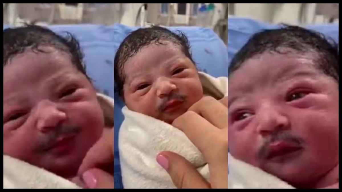 Viral Video: जन्म लेते ही नवजात की मूंछें देखकर हैरान हुए लोग, वीडियो असली है या AI का कमाल?