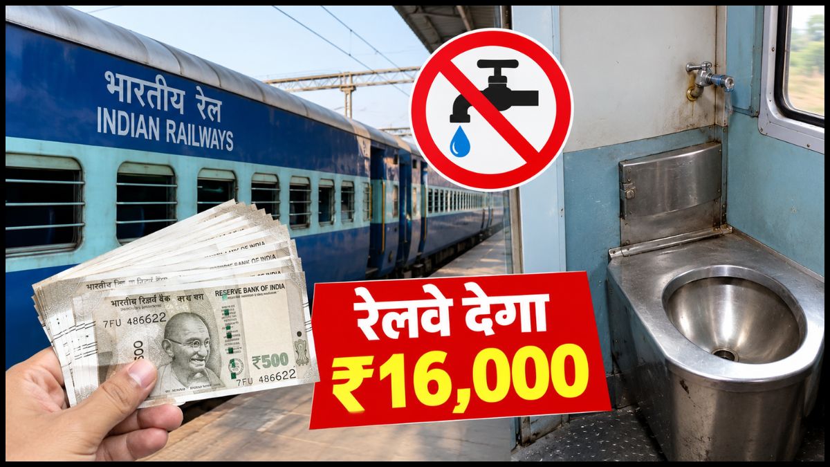 Railway Compensation: ट्रेन के टॉयलेट में नहीं था पानी, रेलवे देगा ₹16,000; जानें पूरा मामला