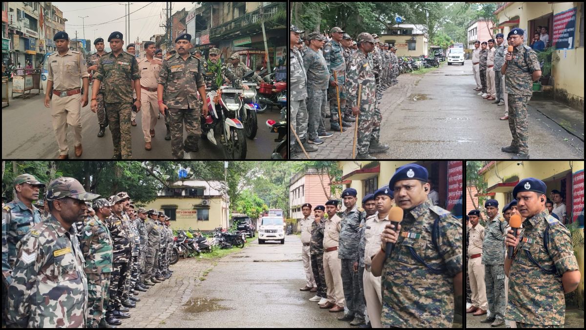 JTET परीक्षा को लेकर चक्रधरपुर में पुलिस का फ्लैग मार्च, परीक्षा केंद्रों की सुरक्षा बढ़ाई