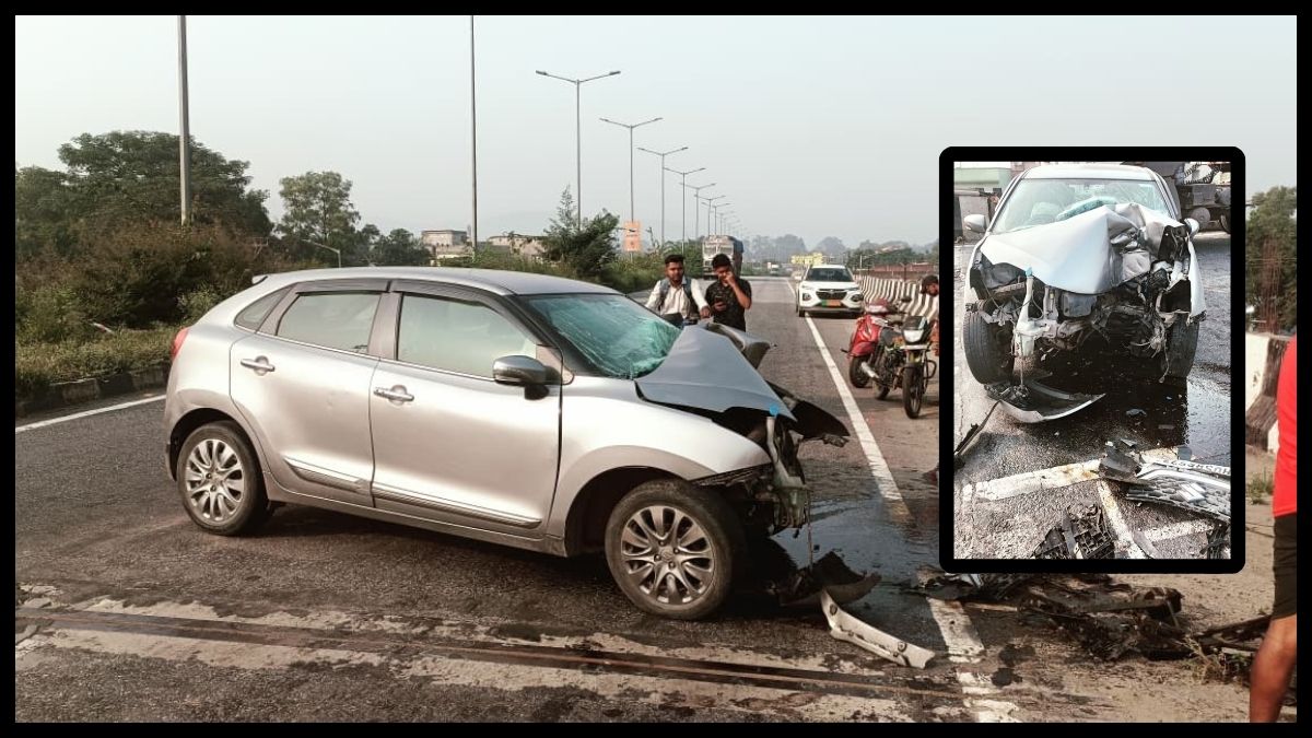 चौका ओवरब्रिज पर डिवाइडर से टकराई बलेनो कार, भाजपा युवा नेता आकाश महतो ने घायल चालक को पहुंचाया अस्पताल